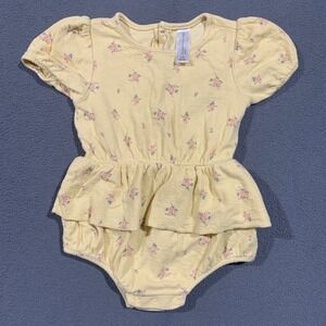 Modern Moments‎ by Gerber Girl's Cottagecore Ruffle Romper Bodysuit 24M